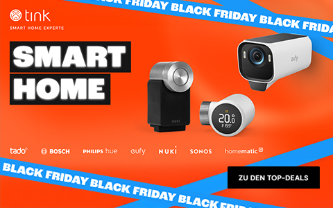 Black Friday bei tink: Spare bis zu 60% auf Smart Home Artikel