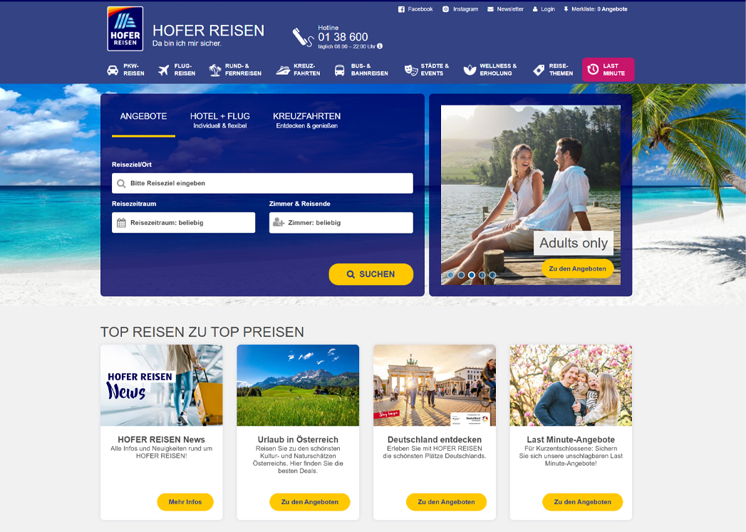 HOFER REISEN Angebote und Cashback via Gutscheine.news.at