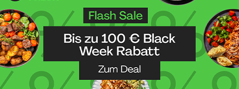 Flash Sale zur Black Week: Bis zu 100 € Rabatt auf 4 Kochboxen