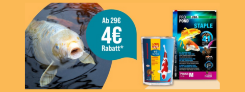 Profitiere von 4€ Rabatt auf Teichfutter bei ZooRoyal: Jetzt sparen!