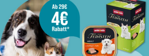 Angebot bei ZooRoyal: 4€ auf Nassfutter für Hunde + Katzen