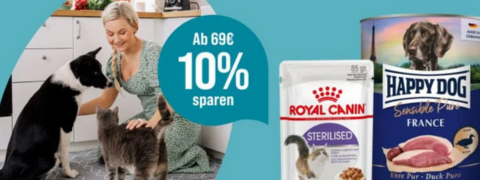 Ersparnis bei ZooRoyal: 10% auf Hund- und Katzennassfutter